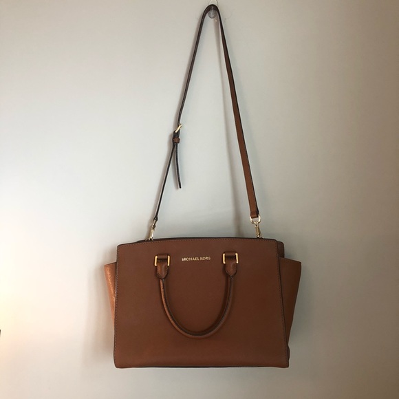 Michael Kors Selma Satchel Bag in Cognac - Picture 3 of 16